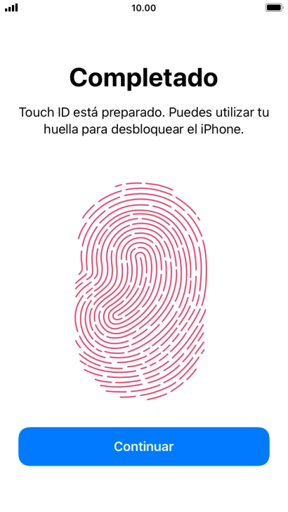 Pulsa Continuar. Si no has añadido anteriormente un código de seguridad, tendrás que introducir un código de libre elección dos veces consecutivas. Pulsa Continuar. Si no has añadido anteriormente un código de seguridad, tendrás que introducir un código de libre elección dos veces consecutivas.