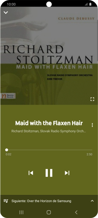 Pulsa la flecha hacia la derecha para ir al archivo de música siguiente. Pulsa la flecha hacia la derecha para ir al archivo de música siguiente.