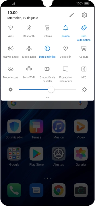Pulsa Datos móviles para activar o desactivar la función. Pulsa Datos móviles para activar o desactivar la función.