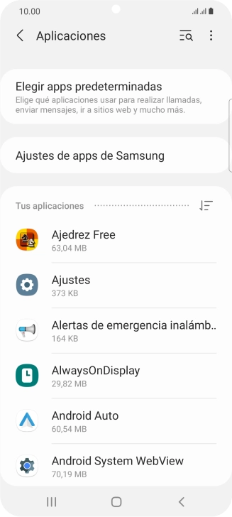 Pulsa la app deseada. Pulsa la app deseada.