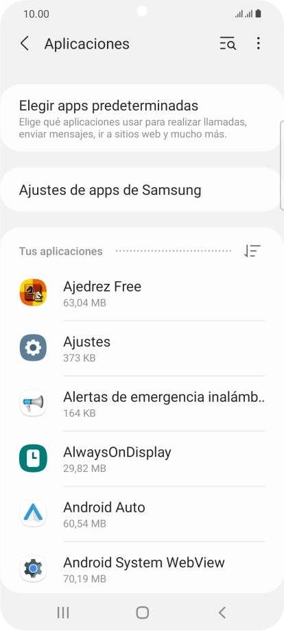 Pulsa la app deseada. Pulsa la app deseada.