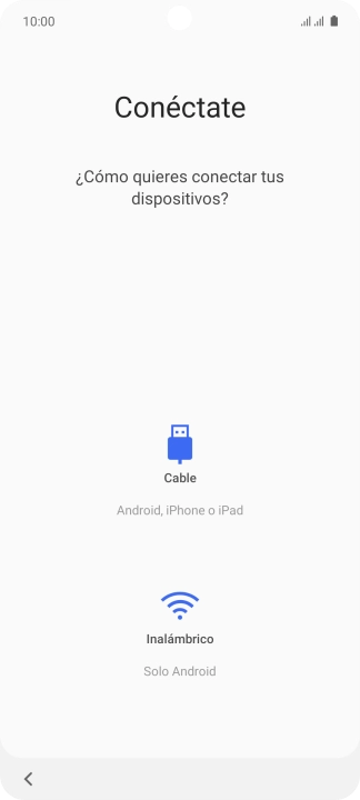 Pulsa el modo de transferencia deseado y sigue las instrucciones de la pantalla para transferir el contenido. Pulsa el modo de transferencia deseado y sigue las instrucciones de la pantalla para transferir el contenido.