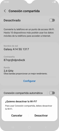 Pulsa Desactivar. Pulsa Desactivar.