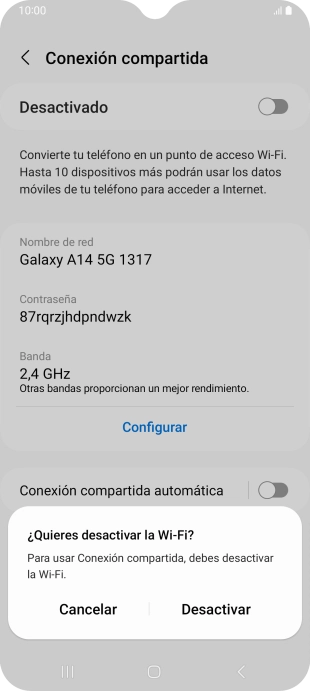 Pulsa Desactivar. Pulsa Desactivar.
