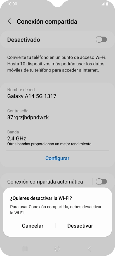 Pulsa Desactivar. Pulsa Desactivar.