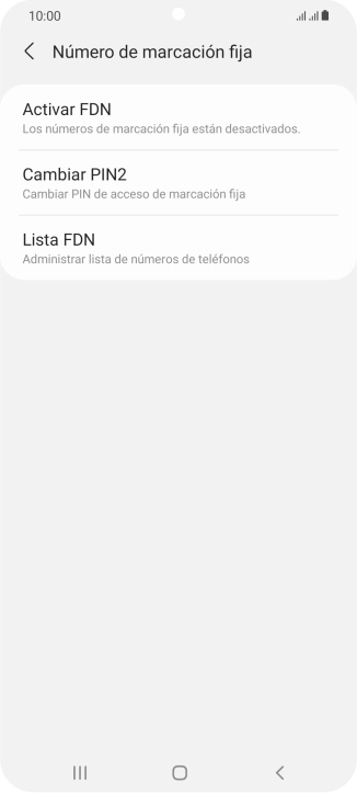 Pulsa Activar FDN. Pulsa Activar FDN.