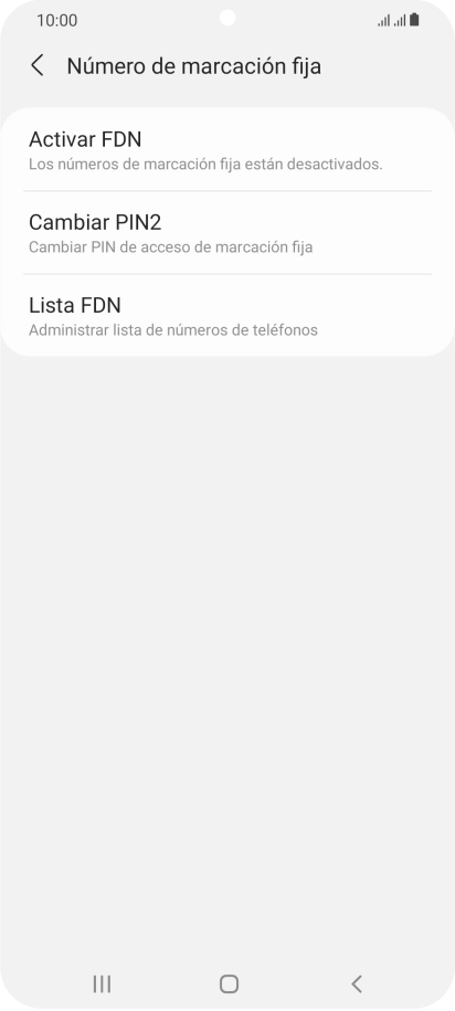 Pulsa Activar FDN. Pulsa Activar FDN.