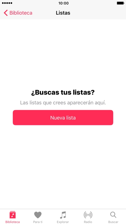 Pulsa Nueva lista. Pulsa Nueva lista.