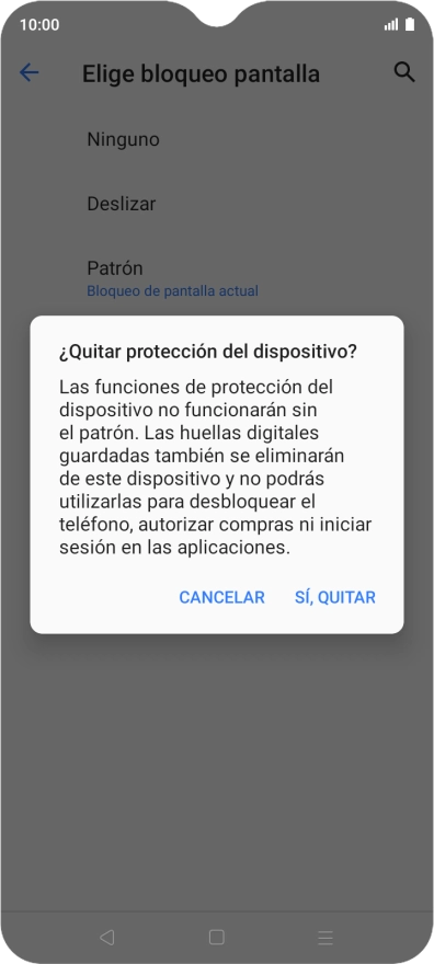 Pulsa SÍ, QUITAR. Pulsa SÍ, QUITAR.
