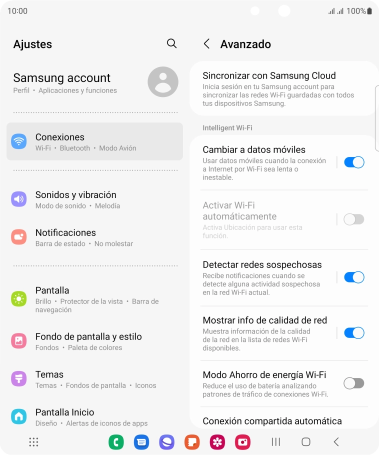 Pulsa el indicador junto a 