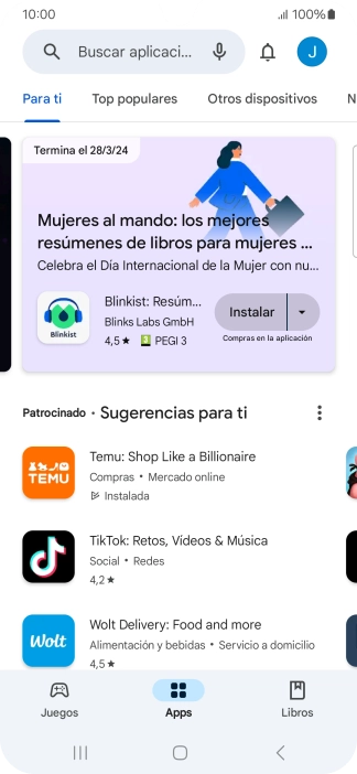 Pulsa el icono de perfil. Pulsa el icono de perfil.