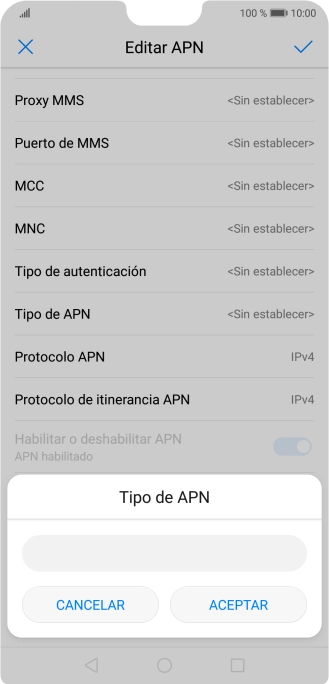 Introduce default y pulsa ACEPTAR. Introduce default y pulsa ACEPTAR.