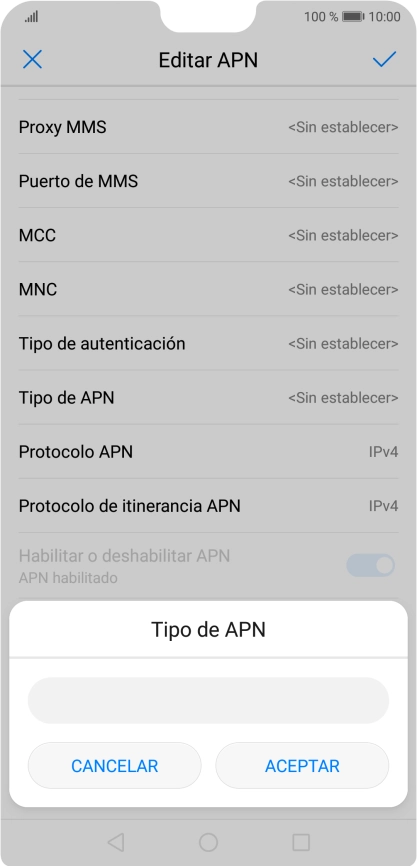 Introduce default y pulsa ACEPTAR. Introduce default y pulsa ACEPTAR.