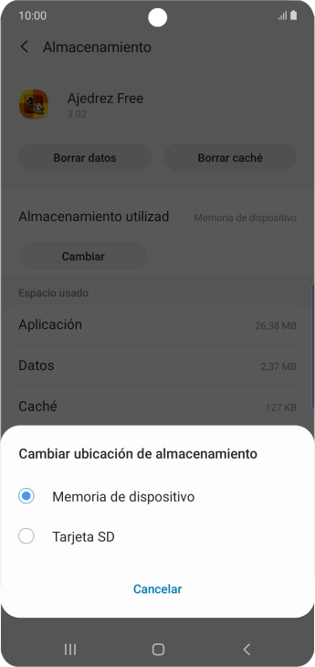 Pulsa el nombre de la tarjeta de memoria.