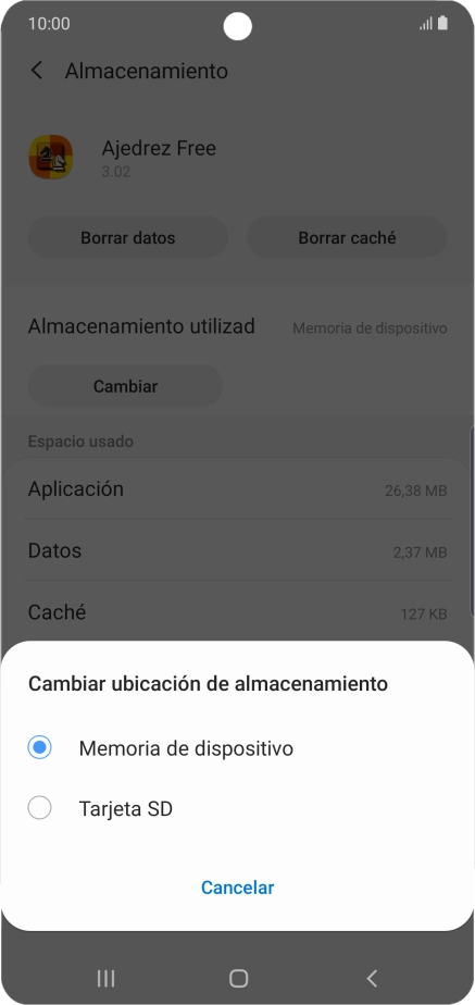 Pulsa el nombre de la tarjeta de memoria.