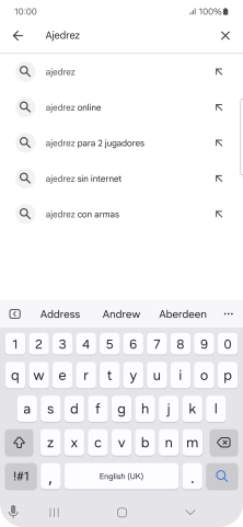 Introduce el nombre del tema o de la app y pulsa el icono de búsqueda. Introduce el nombre del tema o de la app y pulsa el icono de búsqueda.