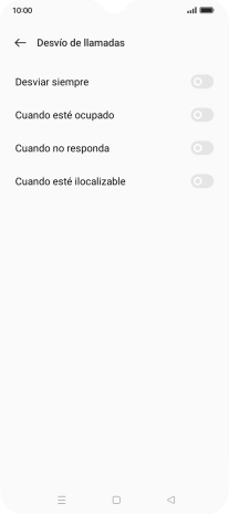 Pulsa el indicador  junto al tipo de desvío deseado.