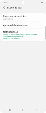 Pulsa Ajustes de buzón de voz. Pulsa Ajustes de buzón de voz.