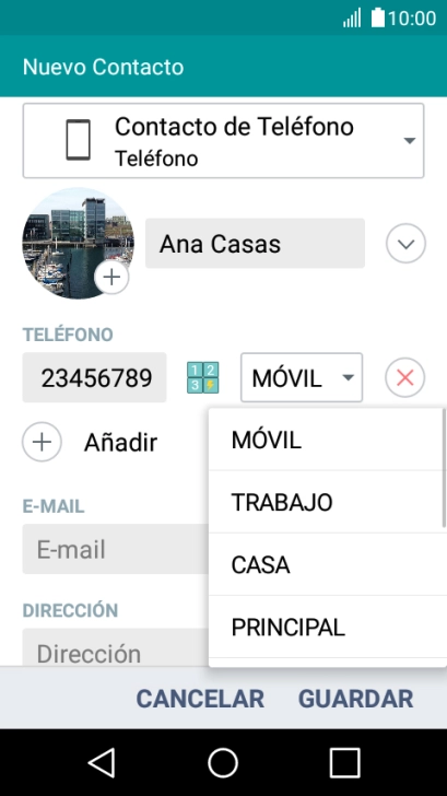 Pulsa el tipo de número deseado. Pulsa el tipo de número deseado.