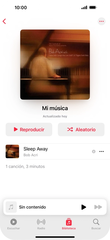Desplázate a la categoría o a la lista de reproducción deseada y pulsa el archivo de música deseado. Desplázate a la categoría o a la lista de reproducción deseada y pulsa el archivo de música deseado.