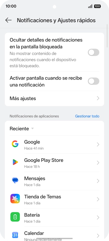 Pulsa Gestionar todo. Pulsa Gestionar todo.