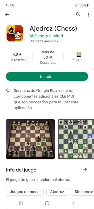 Pulsa Instalar y sigue las indicaciones de la pantalla para instalar la app. Pulsa Instalar y sigue las indicaciones de la pantalla para instalar la app.