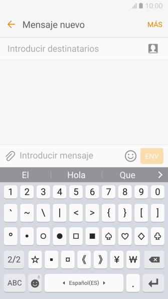 Pulsa ABC para volver a la introducción de texto. Pulsa ABC para volver a la introducción de texto.