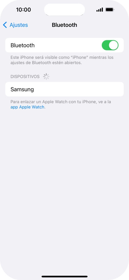 Pulsa el dispositivo Bluetooth deseado y sigue las indicaciones de la pantalla para vincular el dispositivo al teléfono. Pulsa el dispositivo Bluetooth deseado y sigue las indicaciones de la pantalla para vincular el dispositivo al teléfono.