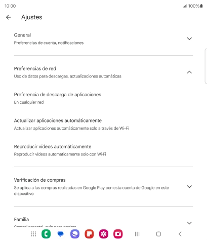 Pulsa Actualizar aplicaciones automáticamente.