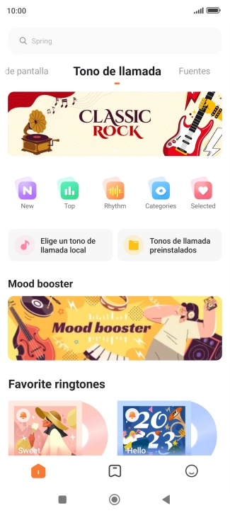 Si deseas seleccionar un timbre de llamada que no sea un timbre de llamada predeterminado, pulsa Elige un tono de llamada local y sigue las indicaciones de la pantalla para seleccionar la melodía deseada. Si deseas seleccionar un timbre de llamada que no sea un timbre de llamada predeterminado, pulsa Elige un tono de llamada local y sigue las indicaciones de la pantalla para seleccionar la melodía deseada.