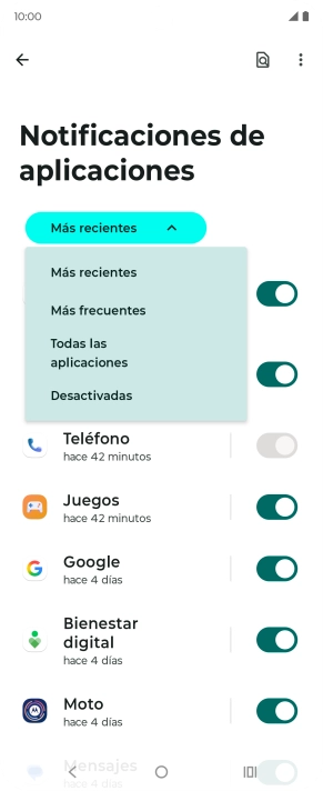 Pulsa Todas las aplicaciones. Pulsa Todas las aplicaciones.