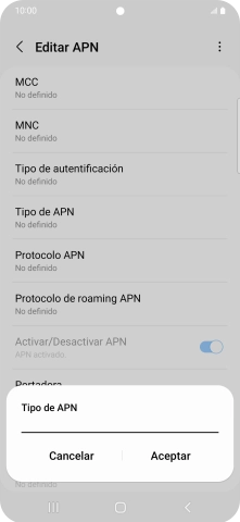 Introduce default y pulsa Aceptar. Introduce default y pulsa Aceptar.