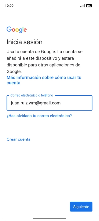 Pulsa Siguiente.