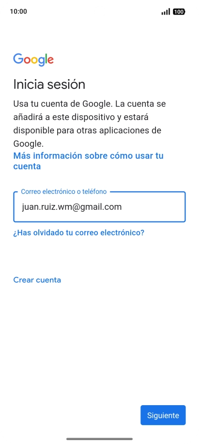 Pulsa Siguiente.