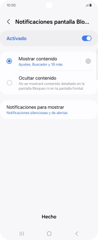 Pulsa los ajustes deseados para activarlos o desactivarlos. Pulsa los ajustes deseados para activarlos o desactivarlos.