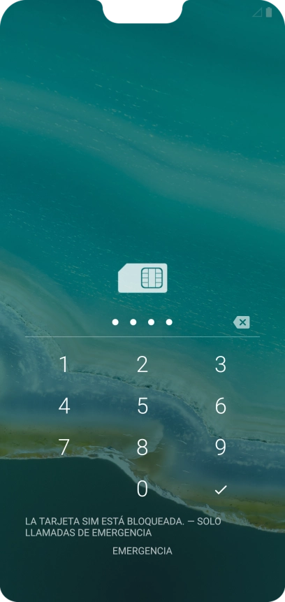 Si lo solicita el teléfono, introduce el código PIN y pulsa el icono de aceptar. Si lo solicita el teléfono, introduce el código PIN y pulsa el icono de aceptar.