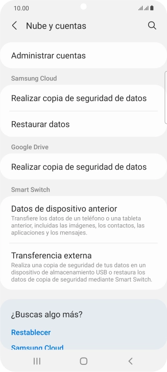 Pulsa Administrar cuentas. Pulsa Administrar cuentas.