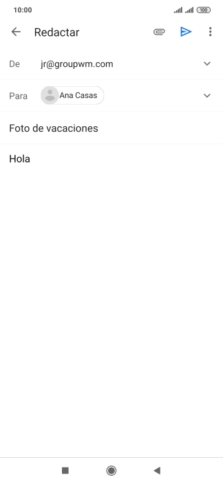 Pulsa el icono de anexos. Pulsa el icono de anexos.