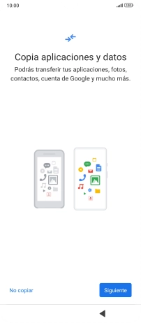 Puedes transferir el contenido de otro teléfono cuando activas tu teléfono por primera vez y cuando lo has restablecido. Cuando aparezca en la pantalla del teléfono esta imagen, ya está listo para la transmisión del contenido del otro teléfono. Puedes transferir el contenido de otro teléfono cuando activas tu teléfono por primera vez y cuando lo has restablecido. Cuando aparezca en la pantalla del teléfono esta imagen, ya está listo para la transmisión del contenido del otro teléfono.