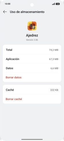 Pulsa Borrar caché. Pulsa Borrar caché.
