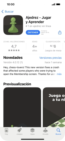 Pulsa OBTENER y sigue las indicaciones de la pantalla para instalar la app. Pulsa OBTENER y sigue las indicaciones de la pantalla para instalar la app.