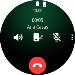 Pulsa el icono de finalizar llamada. Pulsa el icono de finalizar llamada.