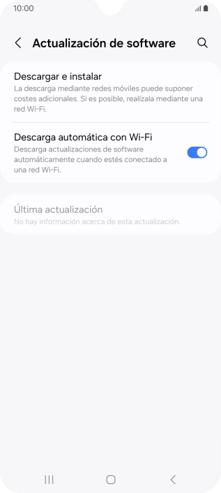 Pulsa Descargar e instalar. Si hay una versión de software nueva disponible, aparecerá ahora en la pantalla. Sigue las indicaciones de la pantalla para actualizar el software del teléfono.