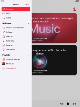 Pulsa la lista de reproducción deseada.