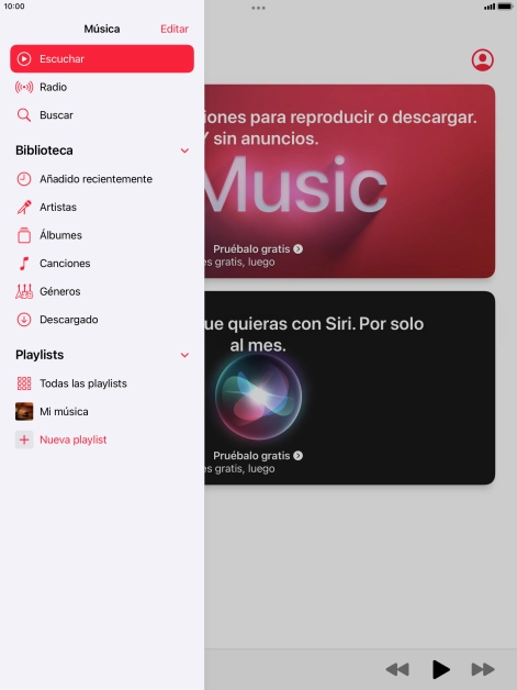 Pulsa la lista de reproducción deseada.