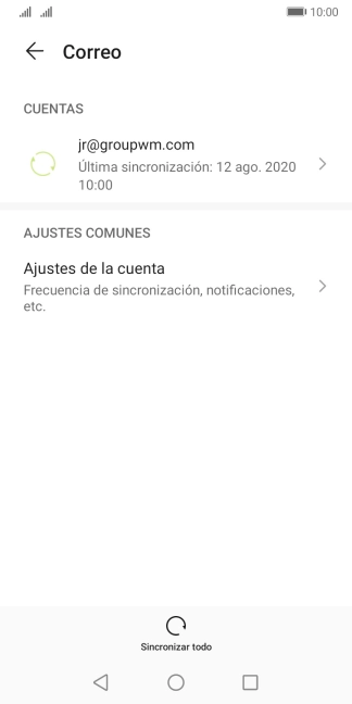 Pulsa Ajustes de la cuenta. Pulsa Ajustes de la cuenta.