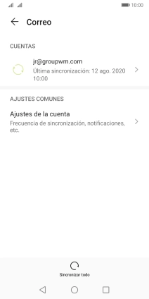 Pulsa Ajustes de la cuenta. Pulsa Ajustes de la cuenta.