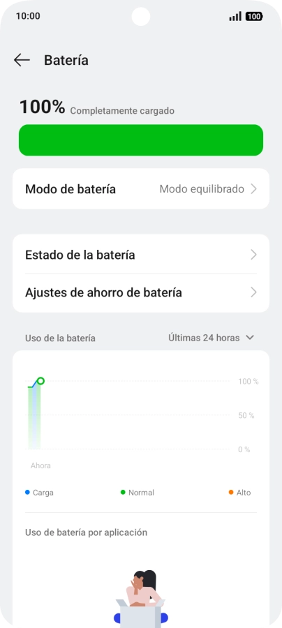 Pulsa Modo de batería. Pulsa Modo de batería.