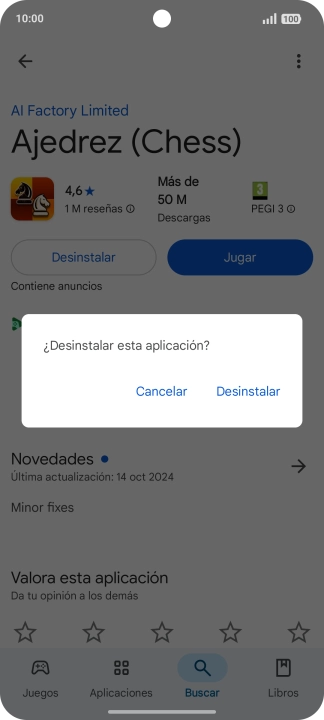 Pulsa Desinstalar.