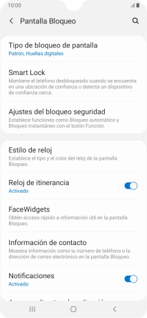 Pulsa Tipo de bloqueo de pantalla e introduce el código de seguridad actual. Pulsa Tipo de bloqueo de pantalla e introduce el código de seguridad actual.